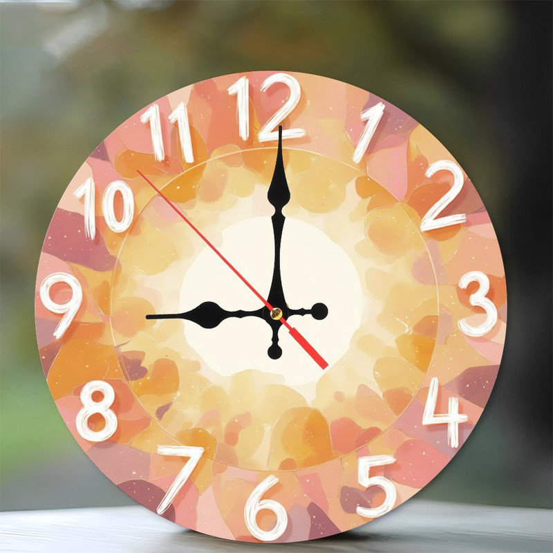 Horloge avec chiffres aquarelle