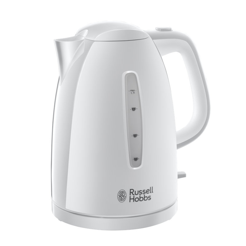 Russell Hobbs Textures 1.7L Plastic Kettle, White