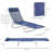 Folding Chaise Lounge Pool Chairs, Set of 2 Outdoor Sun Tanning Chairs with Pillow, Five-Position Reclining Back for Beach, Dark Blue-1454605518