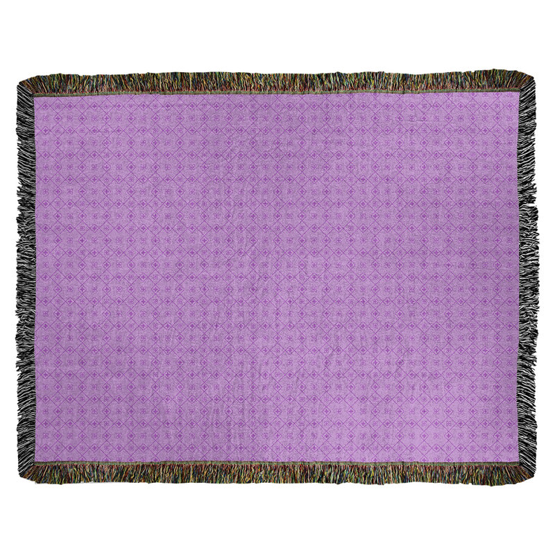 Couverture en coton tissé Katelyn Elizabeth, l 50 po x L 60 po, Violet