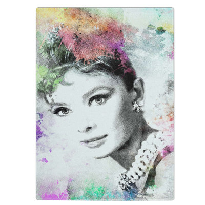 Tempered Glass Audrey Hepburn Art Chopping Board
