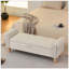 Banc de rangement avec repose-pieds, repose-pieds rembourré