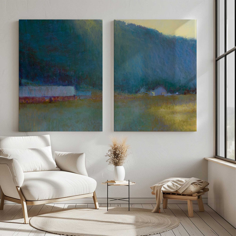 Riverside Journey | 2 Panel Split Large Canvas Print, 36" H x 54" W