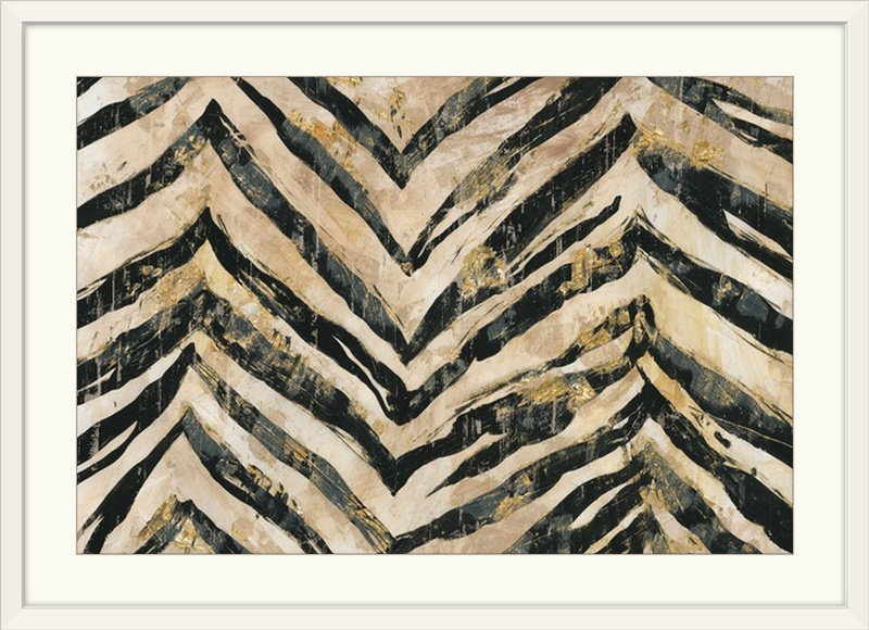 « new ii » par pi galerie,, reproduction d’art Zebra, H 28 po x l 38 po x P 1 po, Cadre blanc