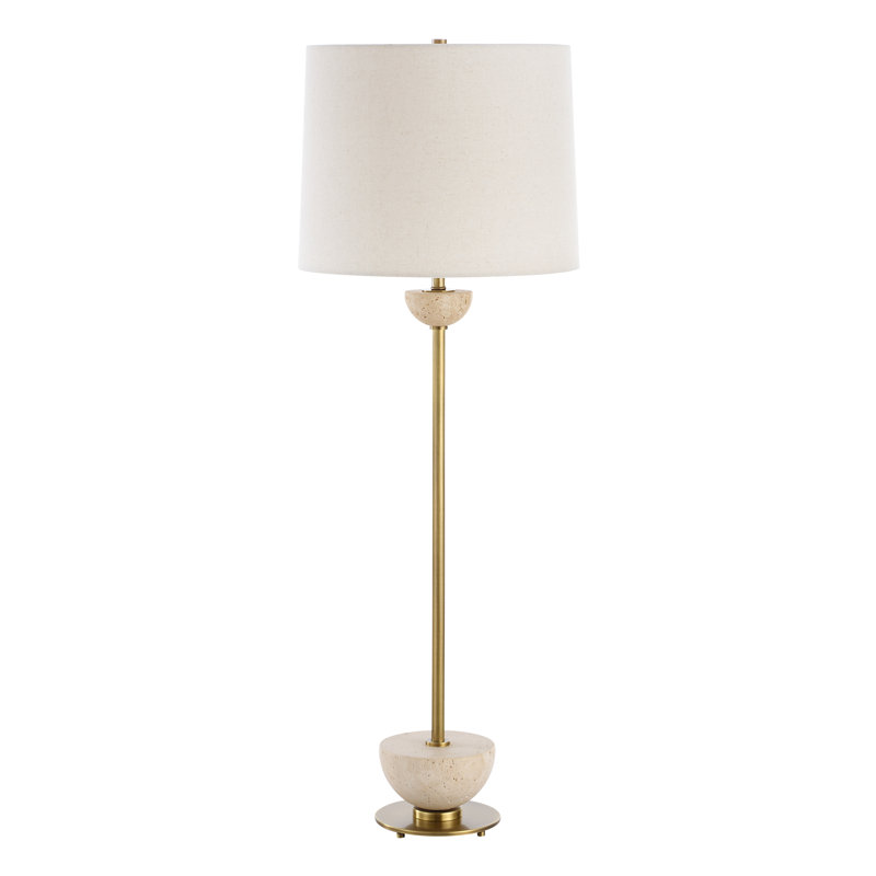 Everly Quinn Hickmon Brass Buffet Lamp