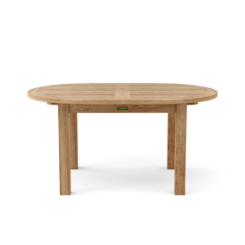 Bahama Outdoor Oval Teak Dining Table, 78" L 58" W