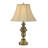 Vigore -  28" Satin Brass Touch Switch Table Lamp with USB Ports