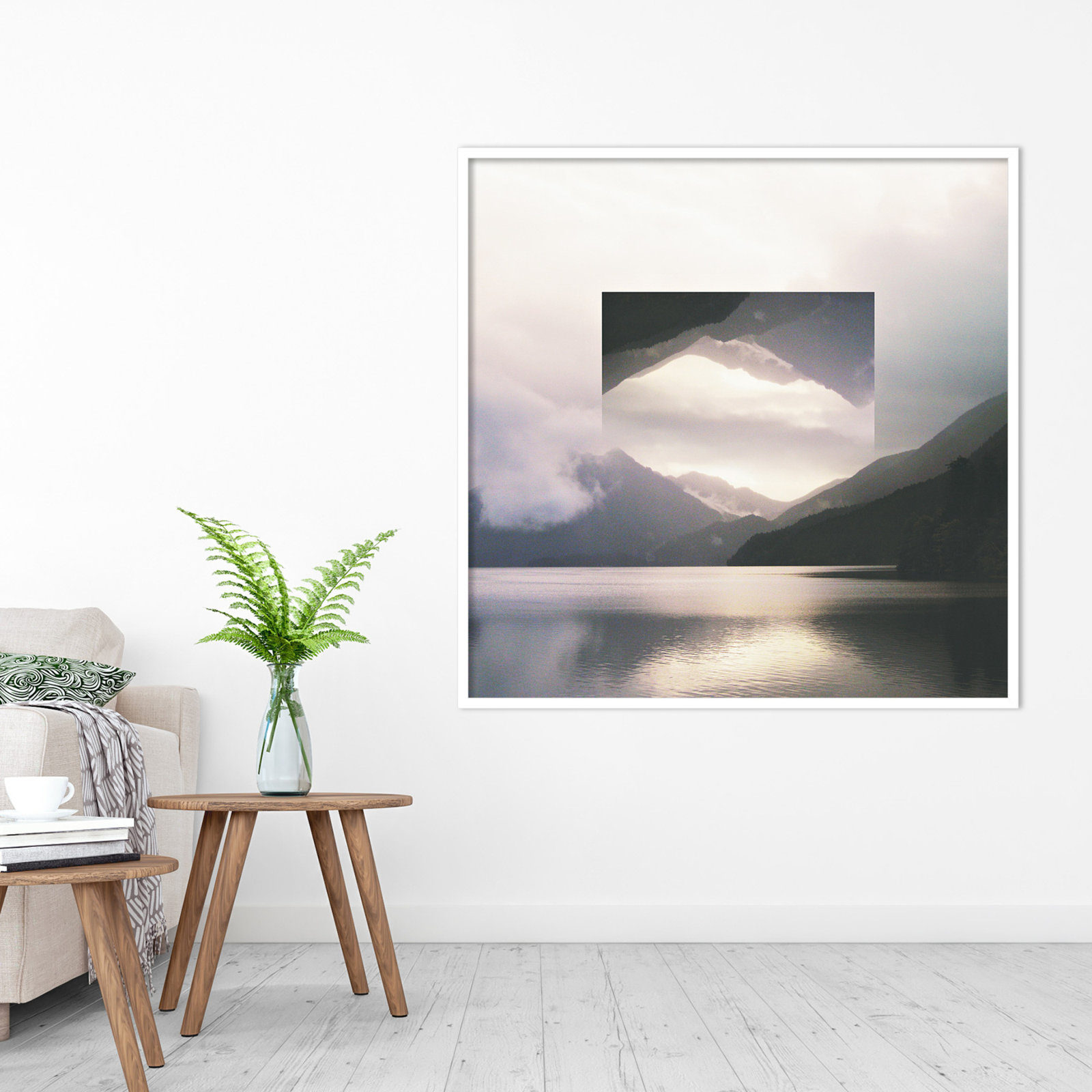 Reflected Landscape II Photo Print, White, 41" H x 41" W x 1" D
