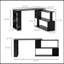 Bureau d'angle en forme de L avec une conception pivotante à 360 degrés, des tablettes de rangement et une table d'écriture pour une utilisation efficace au bureau à domicile-118084890