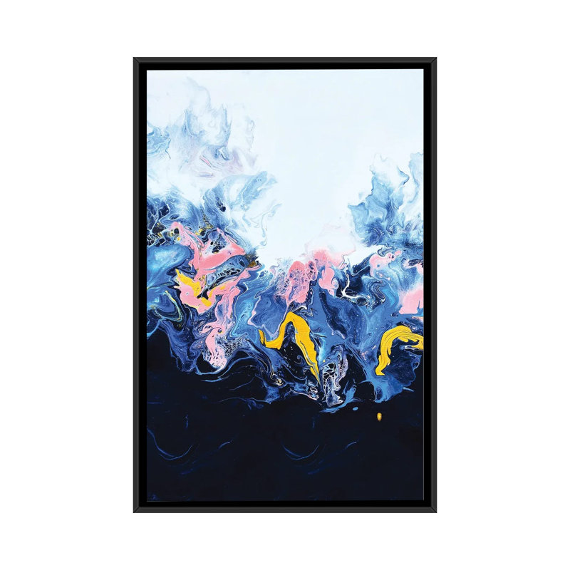 Deep Blue Rainbow - Print on Canvas, Black Framed, 66.04 cm H x 45.72 cm W