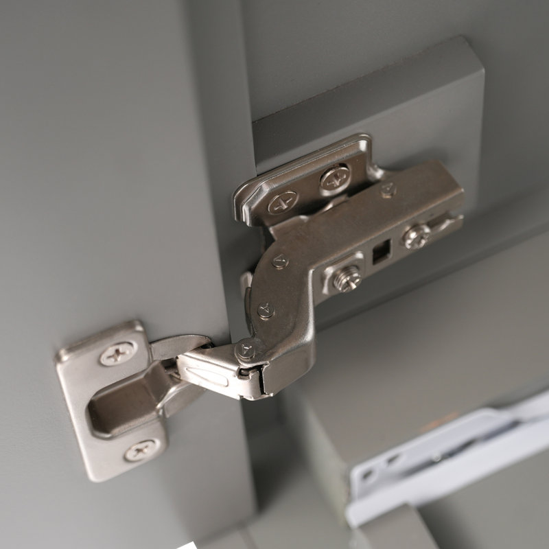 Meuble-lavabo simple 30 po avec comptoir en céramique, Gris / Argent