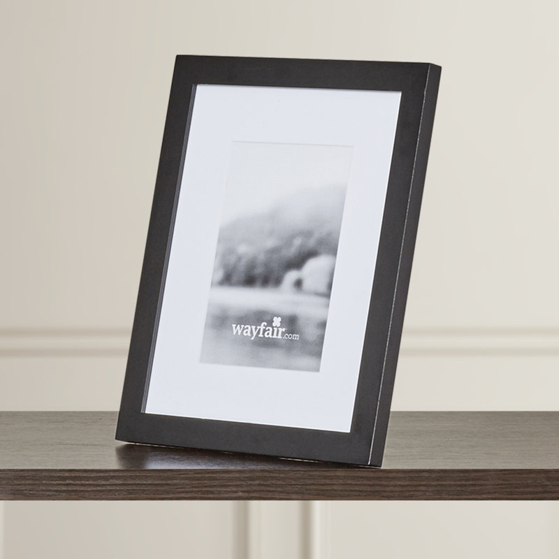 Black Wood Matte Picture Frame, 8" W x 10" H
