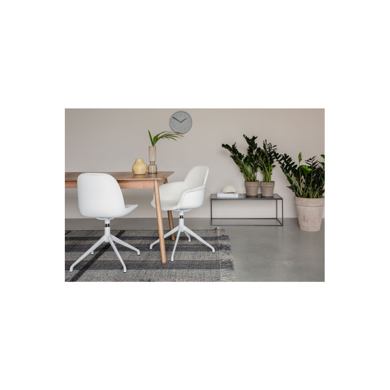 Albert Kuip Upholstered Dining Chair, White, White