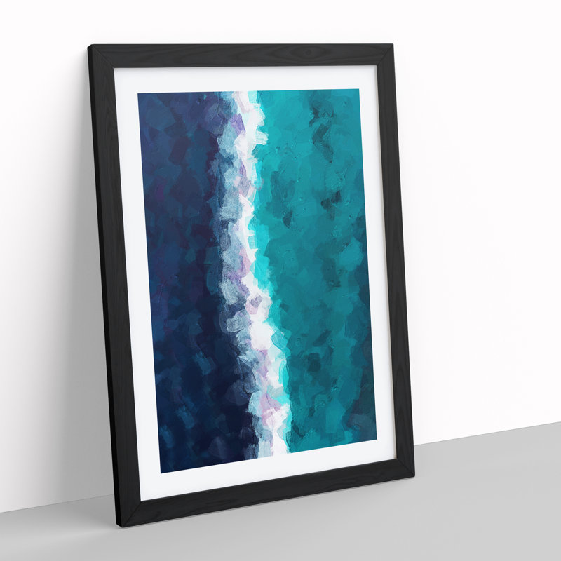 Atmosphere Abstract - Single Picture Frame Painting, Black Framed, 64cm H x 46cm W x 2cm D