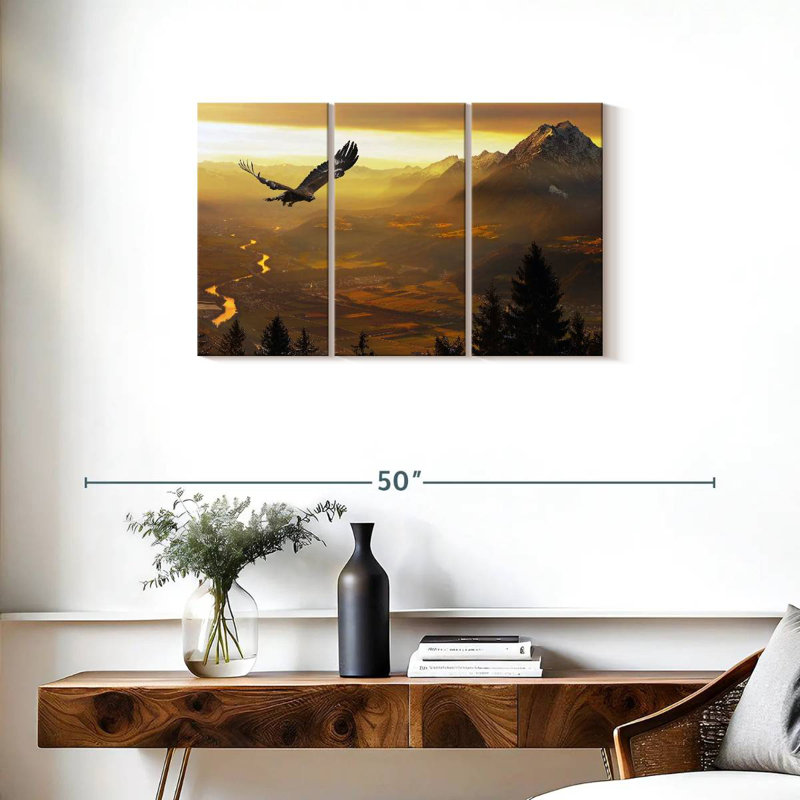 Brampt Golden Eagle At Sunset, 20" H x 33" W