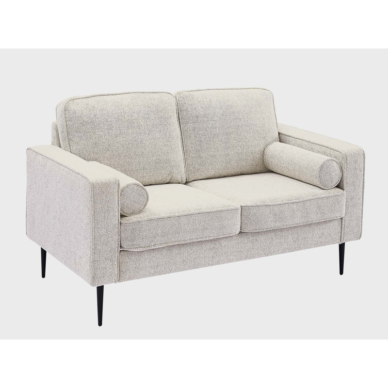 Canapé Oluseun, Chenille blanche, H 35,04 po x l 56,69 po x P 33,27 po
