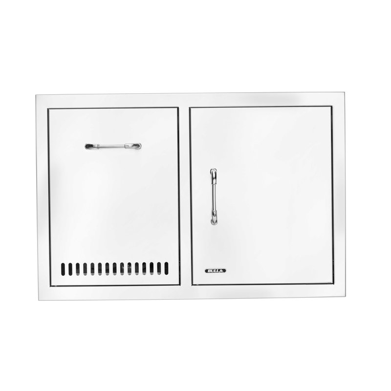 Combinaison de porte / tiroir réversible à trois tiroirs en acier inoxydable 304 de 30 po avec Reveal