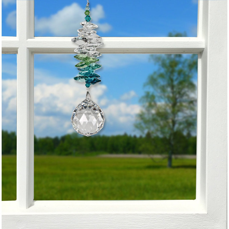 Boule de cristal cascade de glace, 4.5" H x 2" W x 2" D, Green