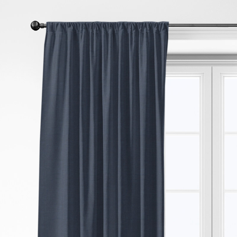 Ensemble de 2 draps en coton Shay, L 50 po x L 72 po, Dark Denim