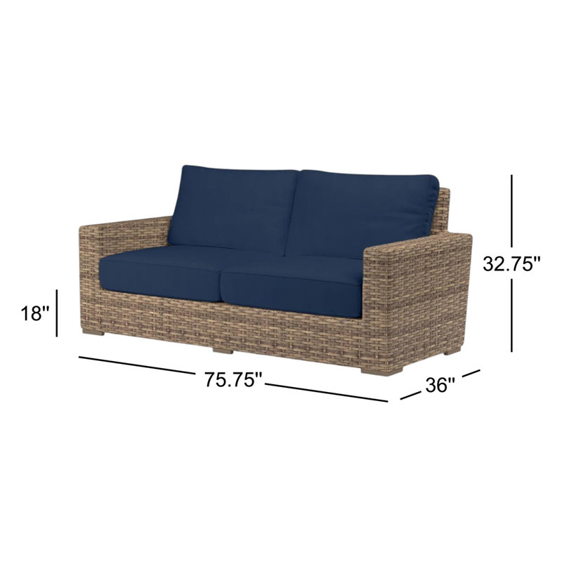 Havana Outdoor 2 - Seat Loveseat, Spectrum Indigo Sunbrella®