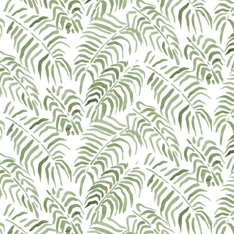 Banc de rangement rembourré Wyatt, Vert palmier aquarelle
