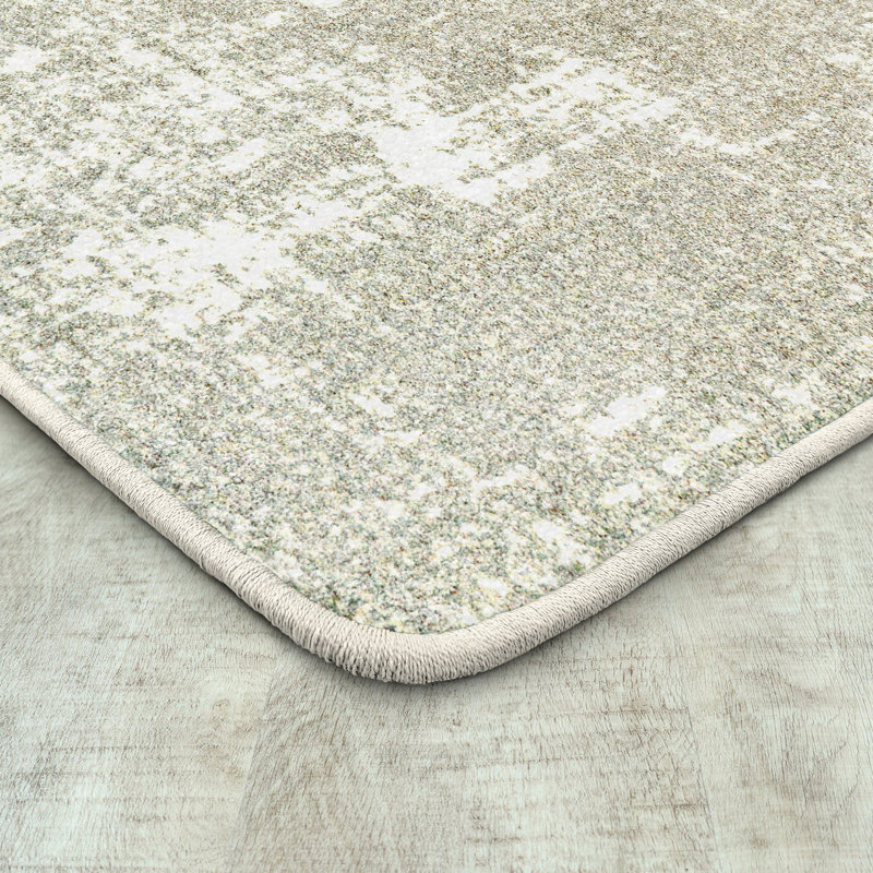 Tapis beige / blanc, Rectangle 7 pi 8 po x 10 pi 9 po