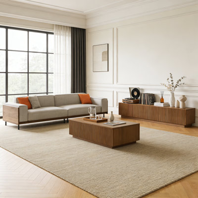 3-piece Living Room Set, 111.81" Sofa, 51.1" Lift-top Coffee Table  86.61" Tv Stand