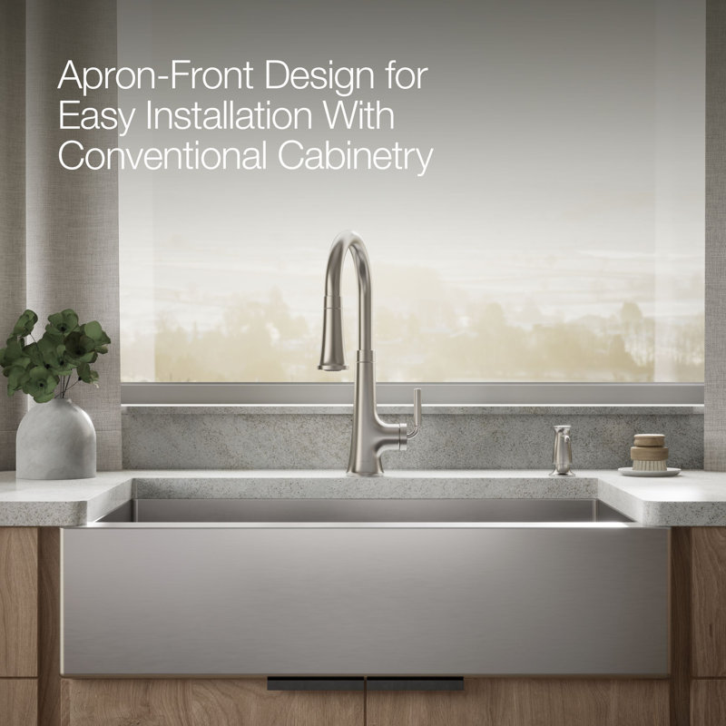 Strive 35.5" x 21.25 Self-Trimming SmartDivide Undermount Double-Bowl Kitchen Sink