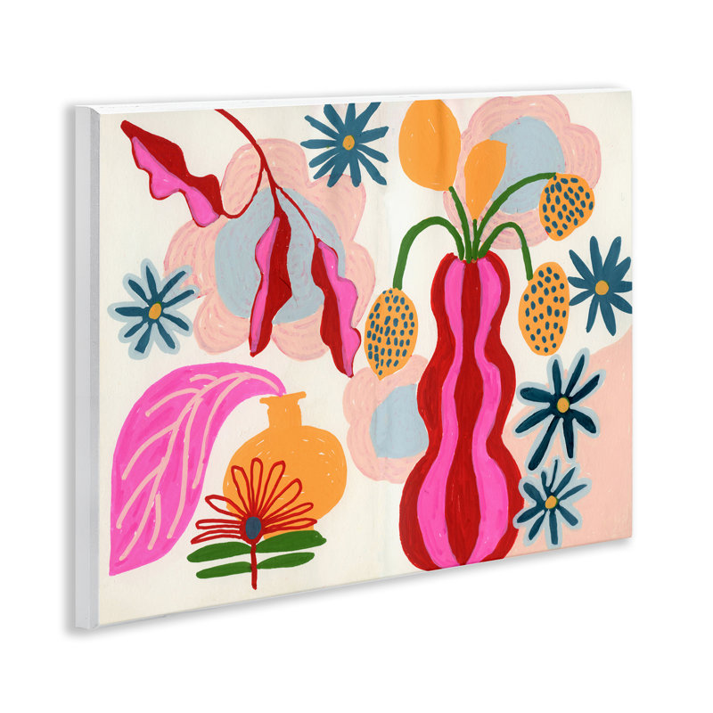 Plaque murale éclectique Vases à fleurs, design par Suzanne Allard