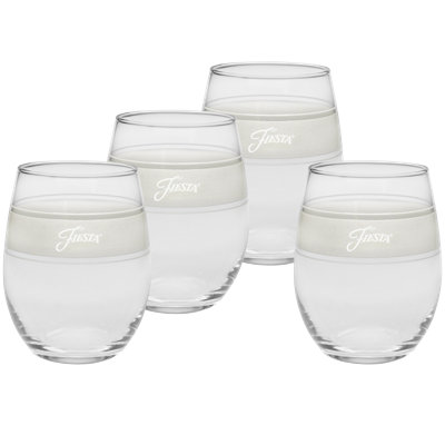 Fiesta Frame Linen 15-Ounce Stemless Wine Glass