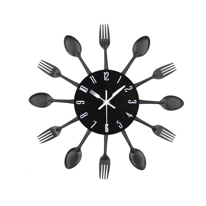 Metal Wall Clock, Black