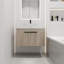 Ensemble de meuble-lavabo moderne 30 po avec lavabo en céramique et meuble-lavabo mural en chêne blanc