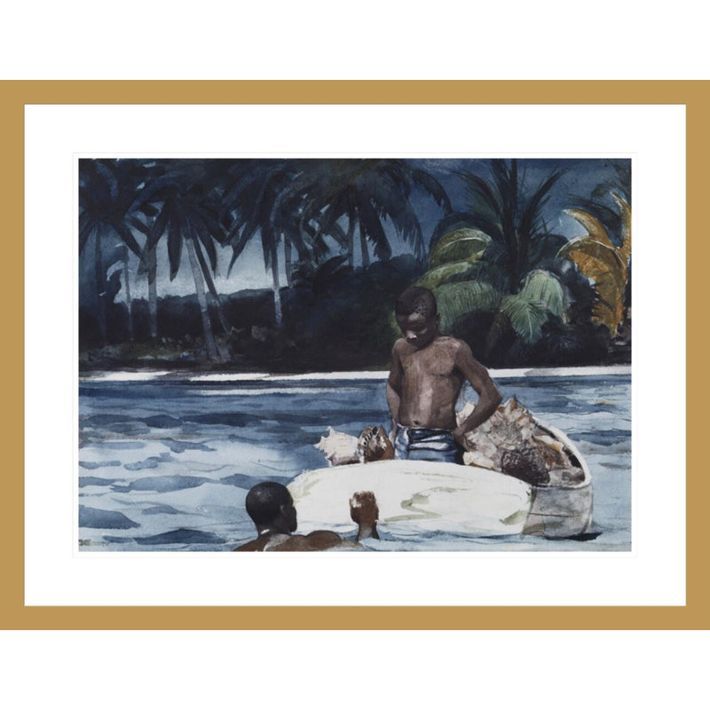 West Indian Divers by Winslow Homer -Framed Giclee Print, 22.87" H x 29.5" W