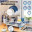 2 Tier Dish Drying Rack Drainer