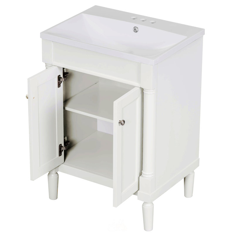 Rangement pour salle de bain Soula, Blanc
