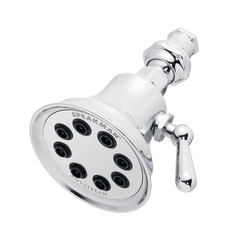 Retro 2.5 GPM 8 Jet Multi Function Adjustable Shower Head