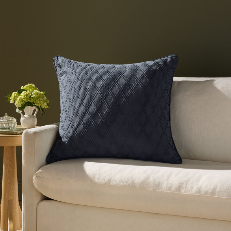 Chris Loves Julia x Loloi Cary Accent Pillow, Blue, Down Blend