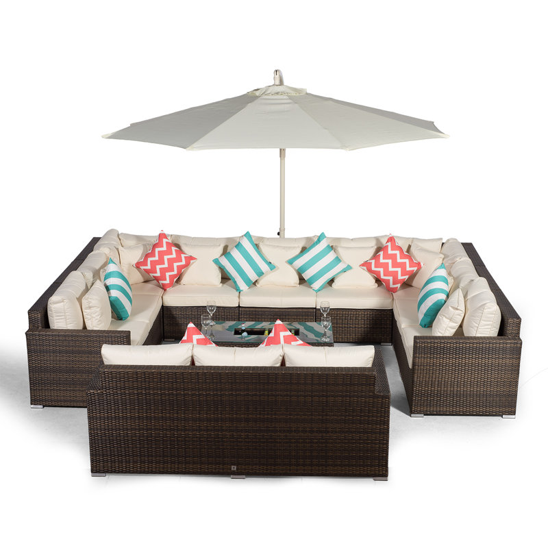 Yancey 5 Seater Rattan Corner Sofa Set