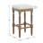 Difo 26’’ Upholstered Seat Backless Counter Stool, Nailhead Solid Wood Counter Height Bar Stool For Kitchen-1587382037