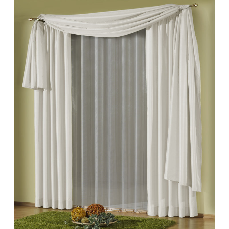Farsund Semi Sheer Single Panel, 135cm H x 400cm W, Off-white