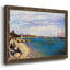 «The Beach at Sainte Adresse» par Monet - Toile tendue avec châssis rustique-96271587-96271590