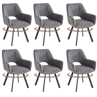 Linen Blend Upholstered Armchair