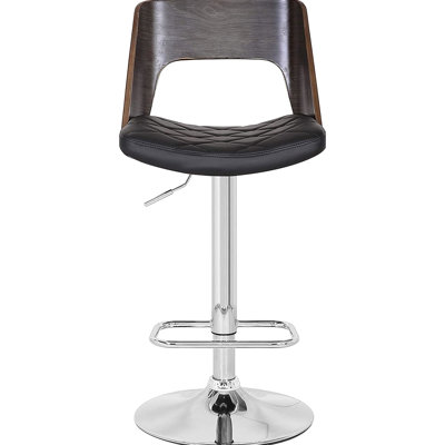 Tabouret de bar moderne avec dossier en bois, pivotant sur 360 °, hauteur réglable et siège à losanges en chêne patiné