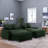 Sectional Sofa With 2 Removable Ottoman, 2 Usb Ports, 2 Cup Holders And Large Storage-794624817