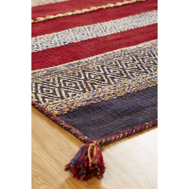 Aalyan Cotton Striped Indoor Rug, Rectangle 3'6" x 5'6"