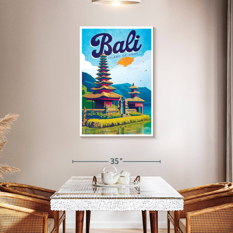 Bali Bali, affiche rétro, H 45 po x l 30 po