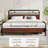 Dejania Metal Platform Bed Frame with Wooden Headboard and Footboard-652599131-652599129