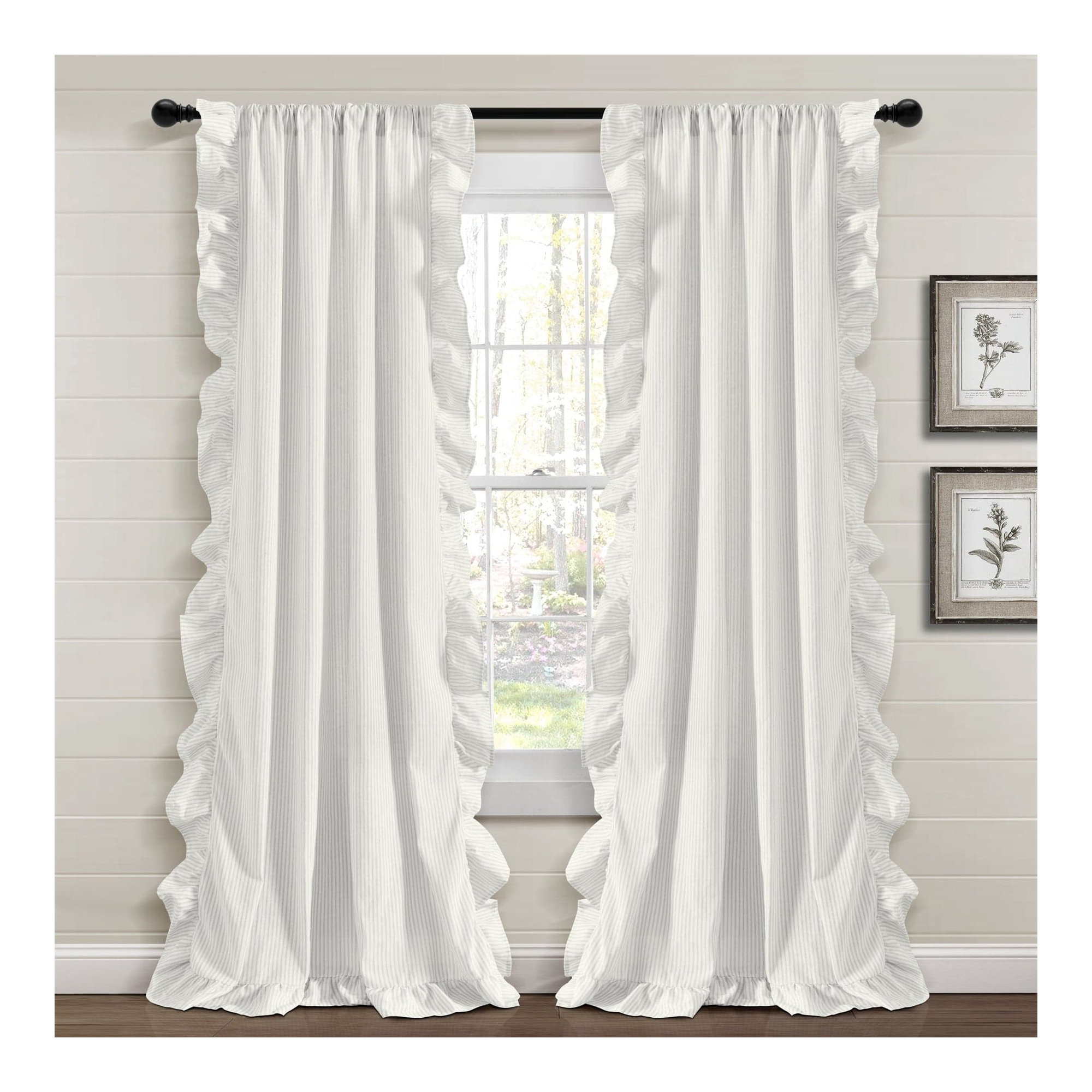 Yolandi Room Darkening Curtain, Light Gray