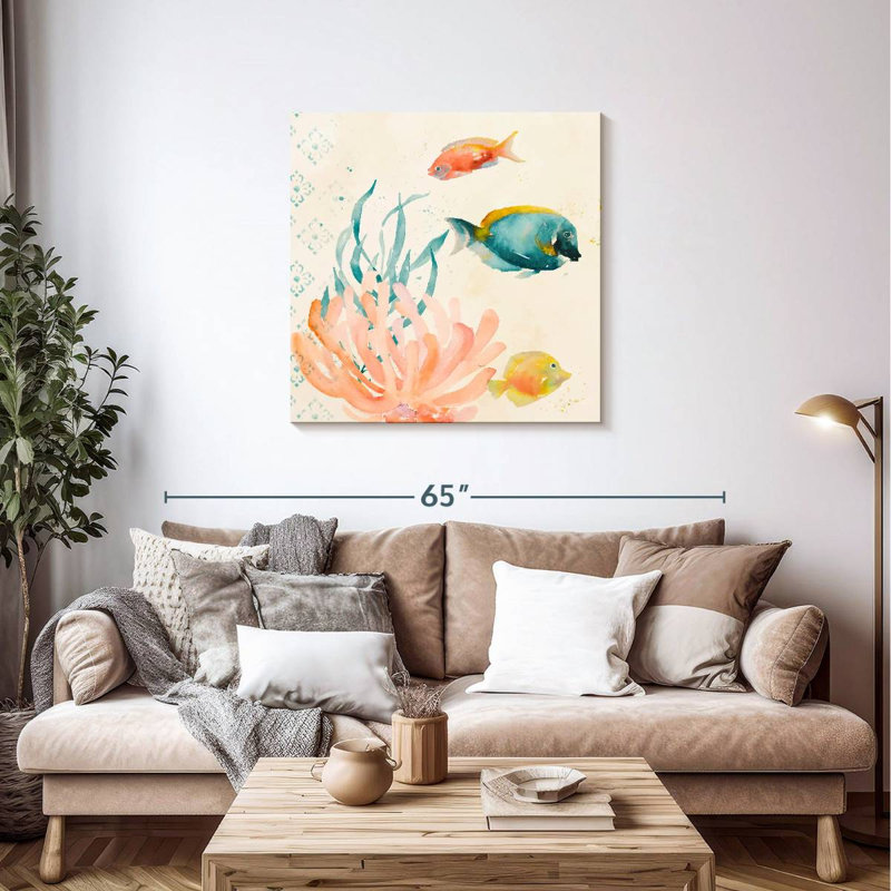 Mélange de sarcelle tropical corail Brampt II, H 36 po x l 36 po