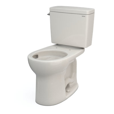 Drake® 1.28 GPF Water Efficient Round Two-Piece Toilet with Tornado Flush (Seat Not Included)